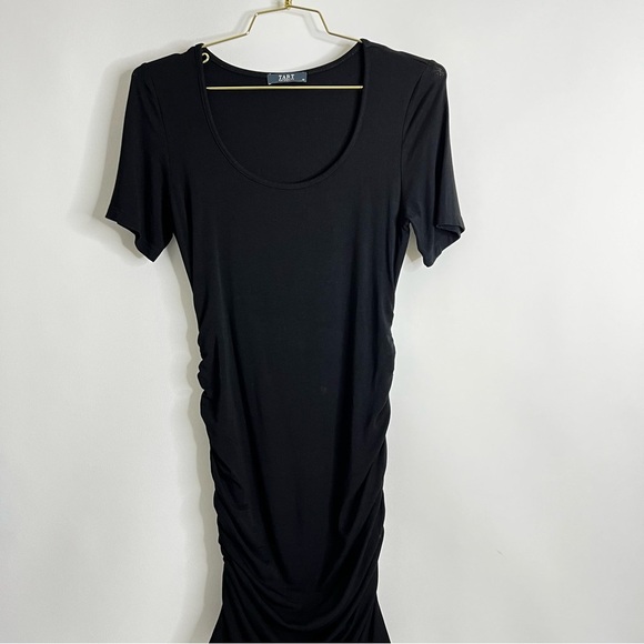 Tart Maternity Dress Size XS Black Rouched Side Modal Blend Very Soft Jersey - Picture 3 of 9